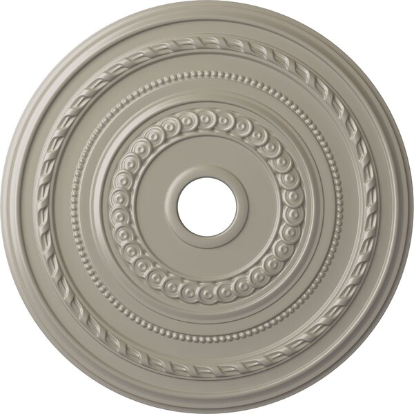 Ekena Millwork Cole Ceiling Medallion (Fits Canopies up to 9 1/8"), 25 3/8"OD x 3 3/8"ID x 1 3/8"P, Pearl White CM25COPWS - main
